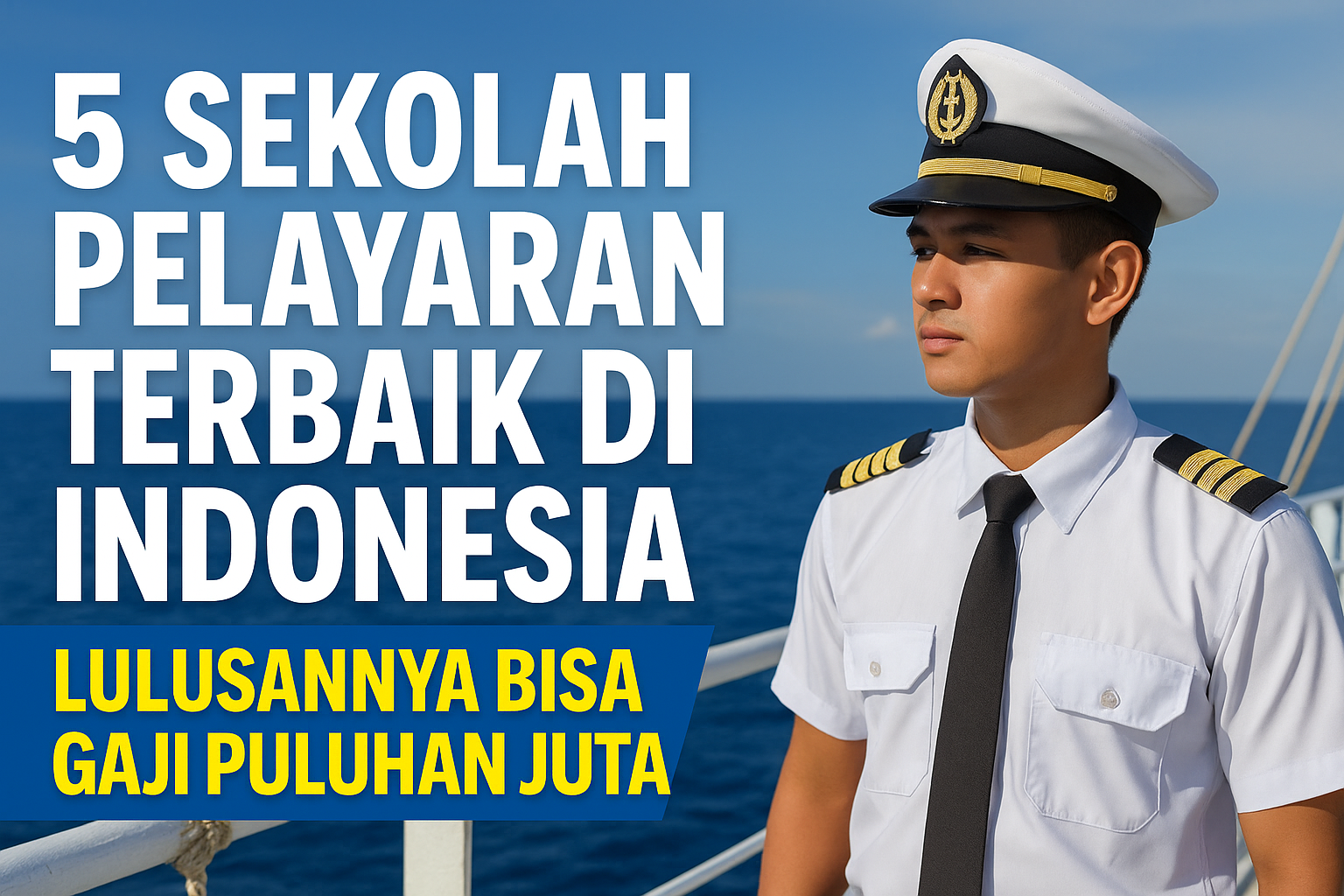 5 Sekolah Pelayaran Terbaik di Indonesia, Lulusannya Bisa Gaji Puluhan Juta!